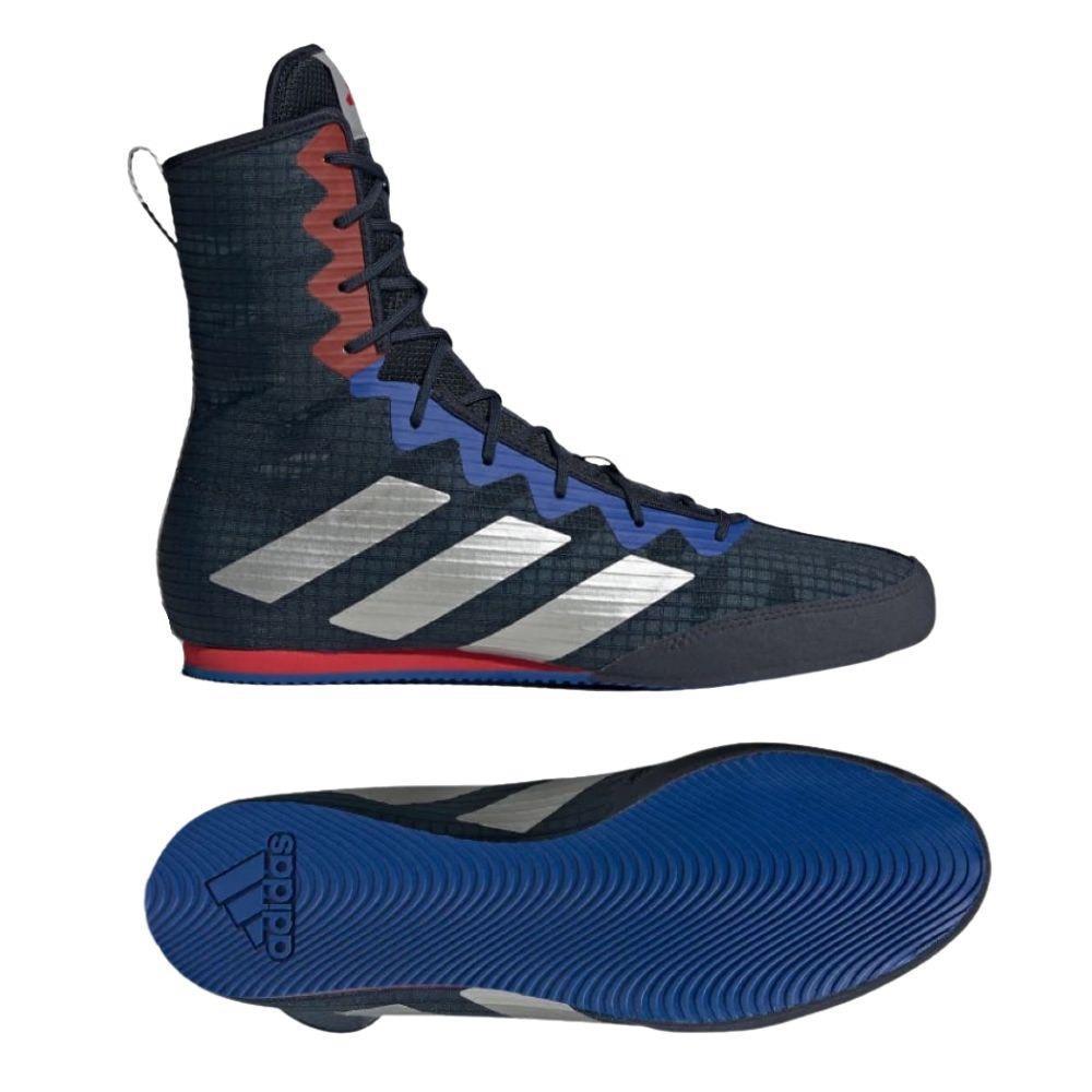 Adidas Box Hog 4 Boxing Boots - Navy/Blue/Red