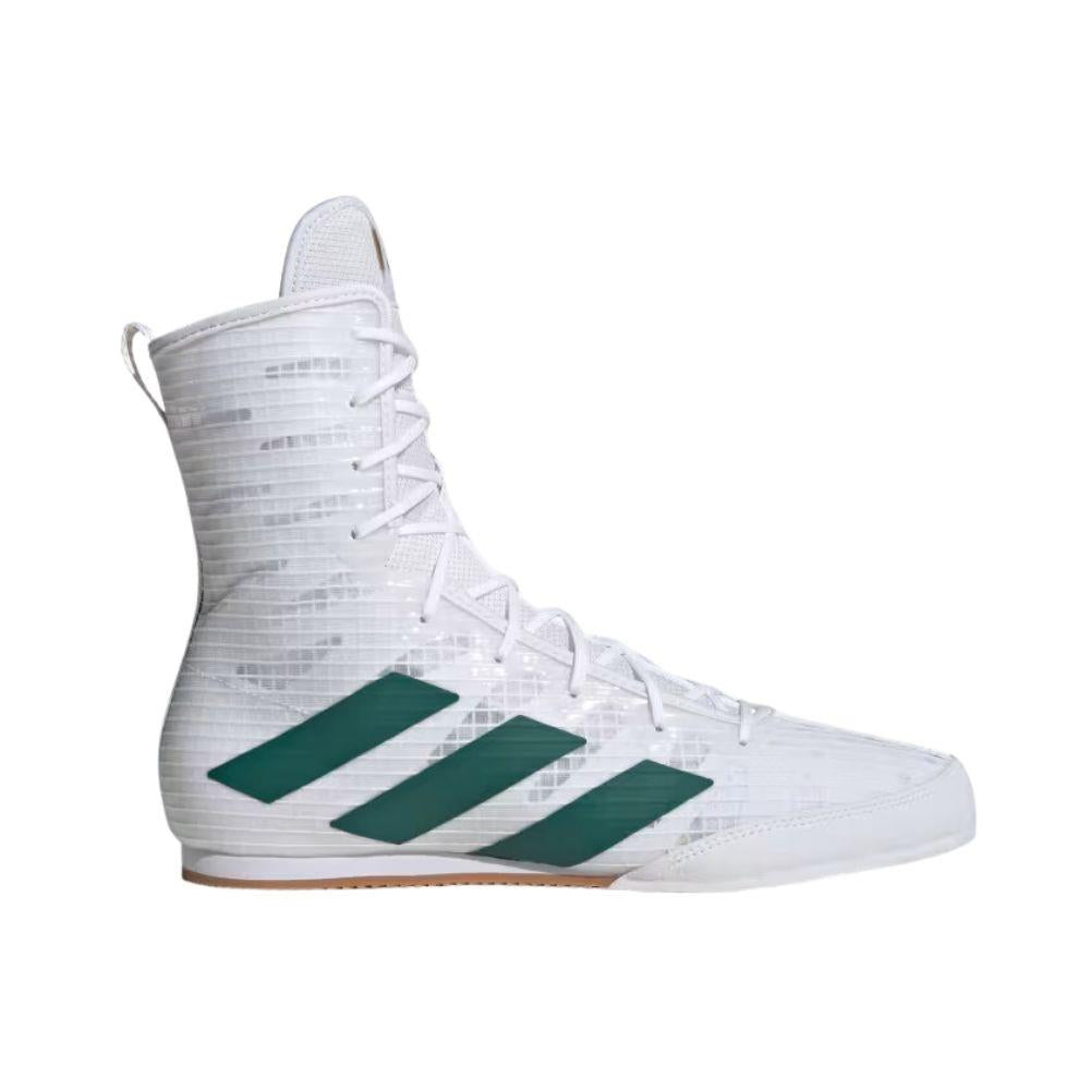 Adidas Box Hog 4 Boxing Boots - White/Green | Fight Equipment UK