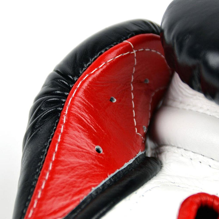 BGL7 Fairtex Mexican Lace-up Boxing Gloves Black-White-Red-Fairtex