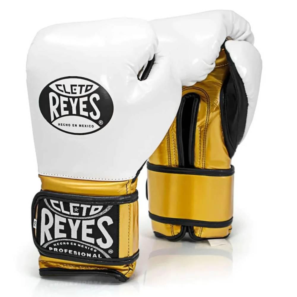 Cleto Reyes Sparring Gloves White/Gold Fight Equipment UK