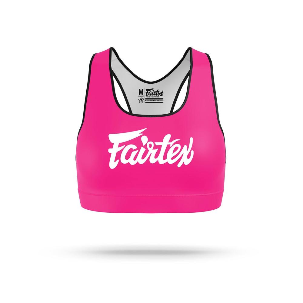 SB1 Fairtex Classic Sports Bra Pink-White-Fairtex