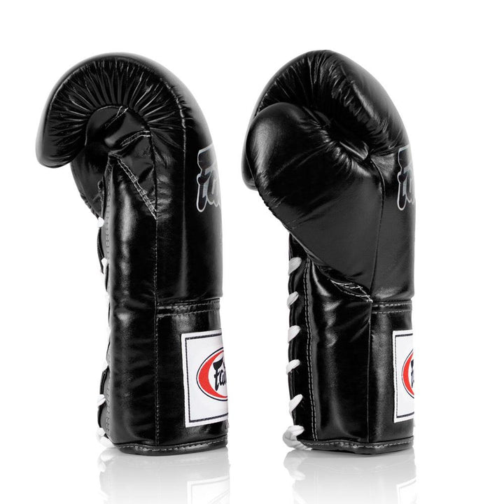 Fairtex Lace Up Competition Gloves - Black-Fairtex