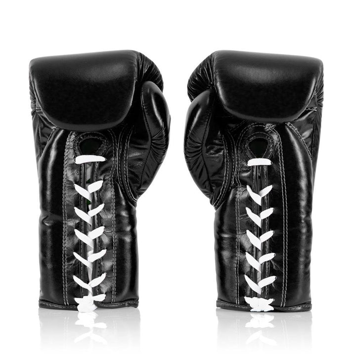 Fairtex Lace Up Competition Gloves - Black-Fairtex