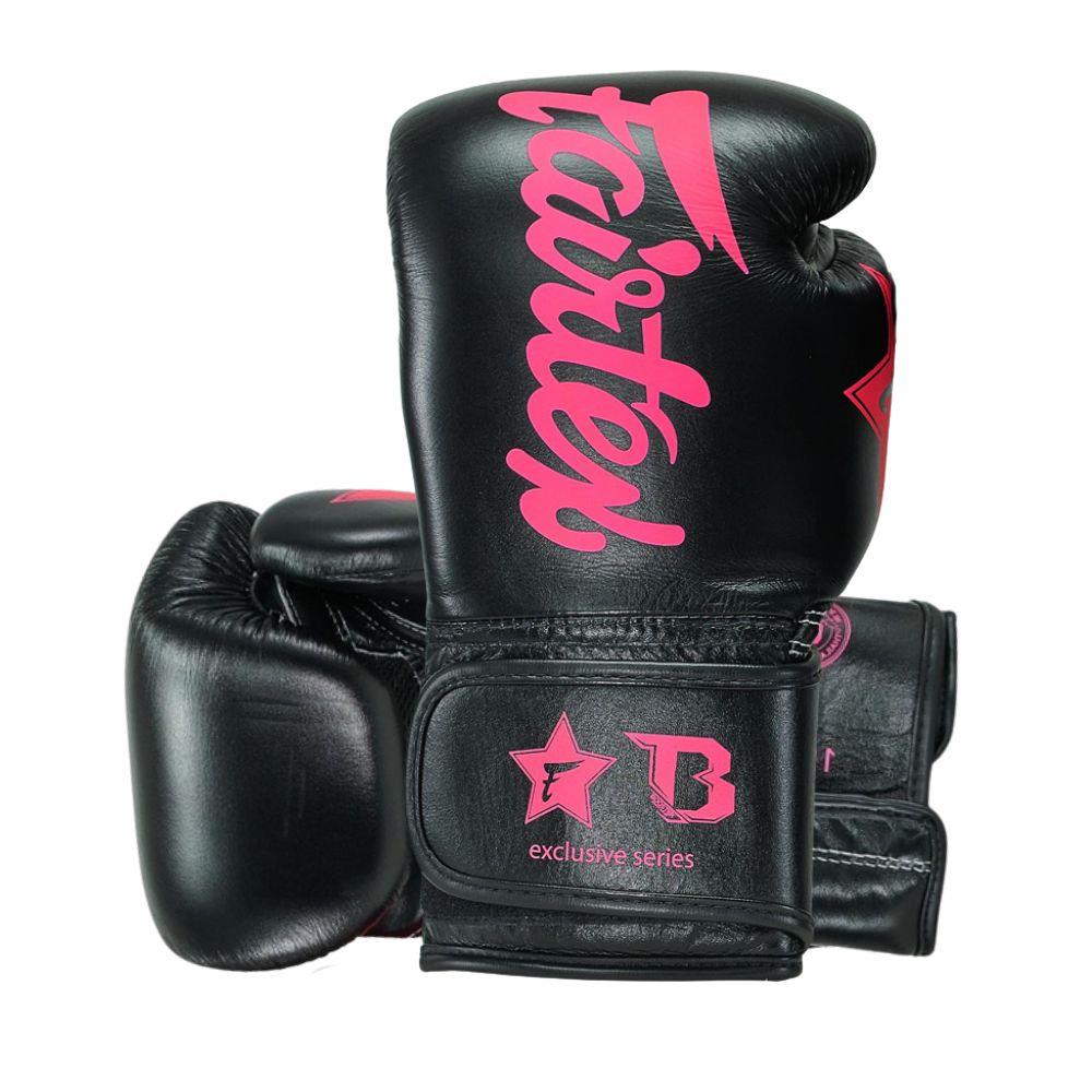 Fairtex 8oz ボクシンググローブ ブラック ピンク Fairtex x Booster Gloves Black/Pink – Pro Quality – Fight Equipment UK