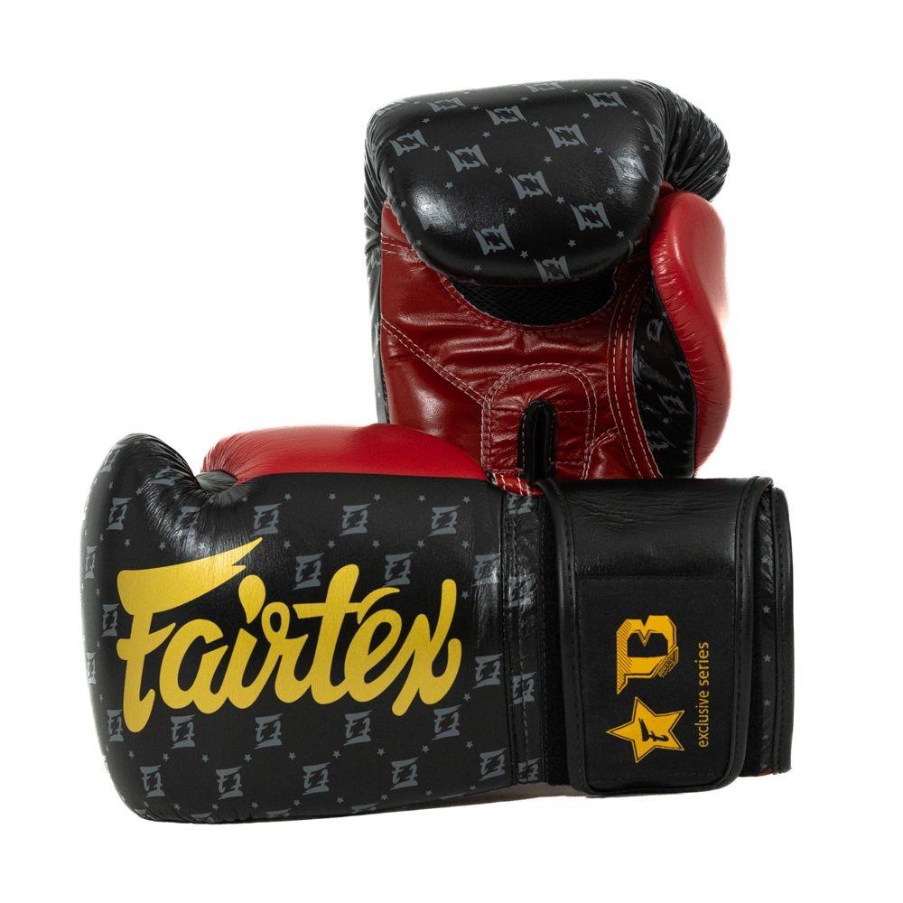 Fairtex X Booster Star Boxing Gloves - Black/Red-Fairtex