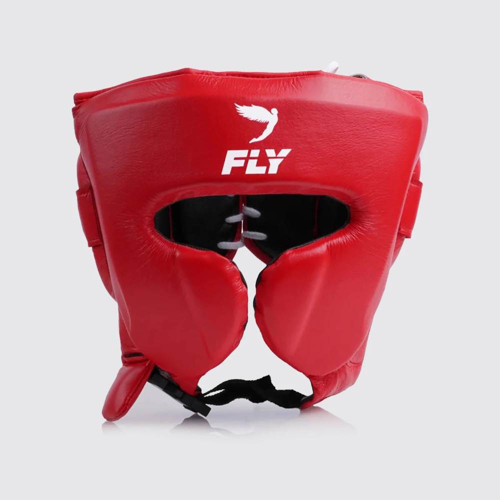 Fly Knight X Head Guard Red Fight Equipment UK
