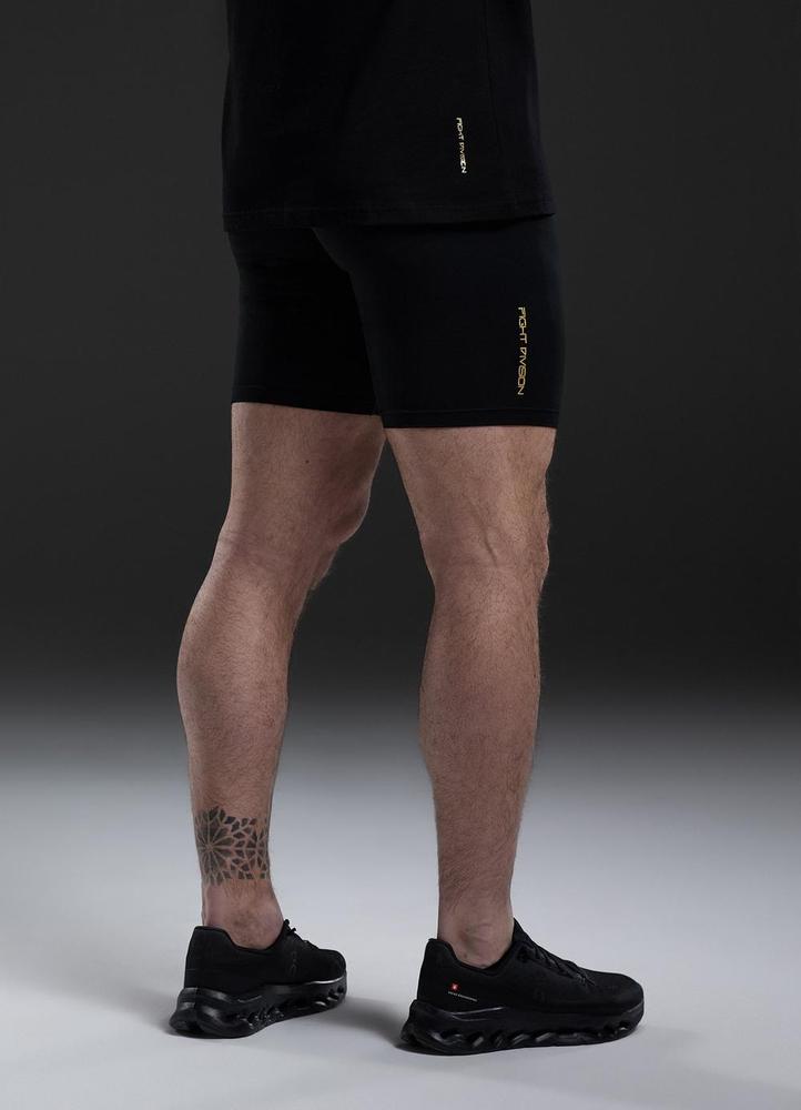 Gym King Fight Division Combat Compression Short - Black