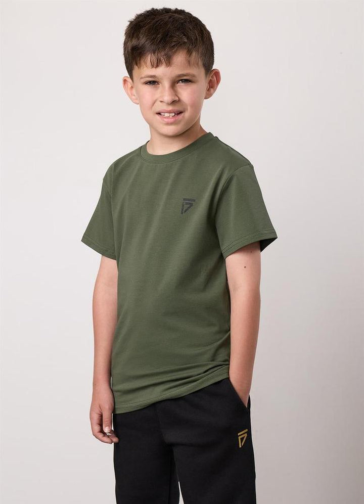 Gym King Fight Division Kids Tee - Deep Olive-Gym King