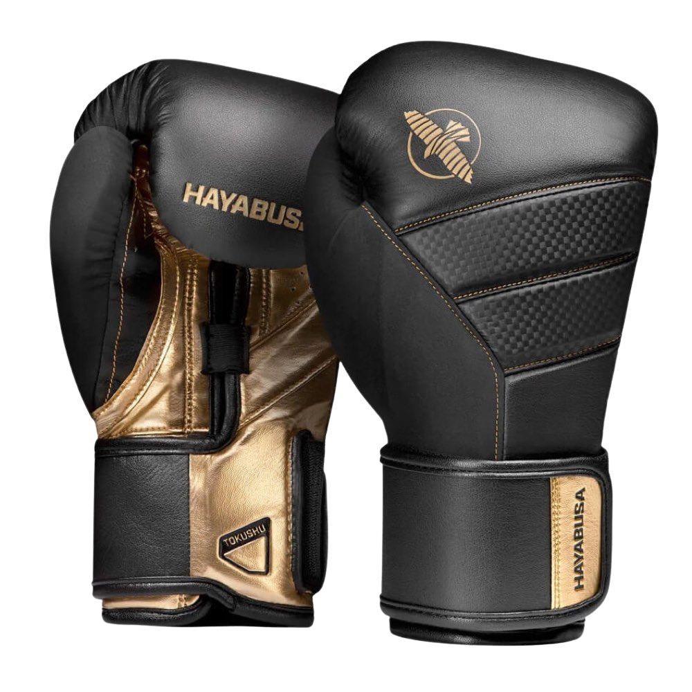 hayabusa boxing gear Hayabusa T3 Boxing Gloves - Black/Gold