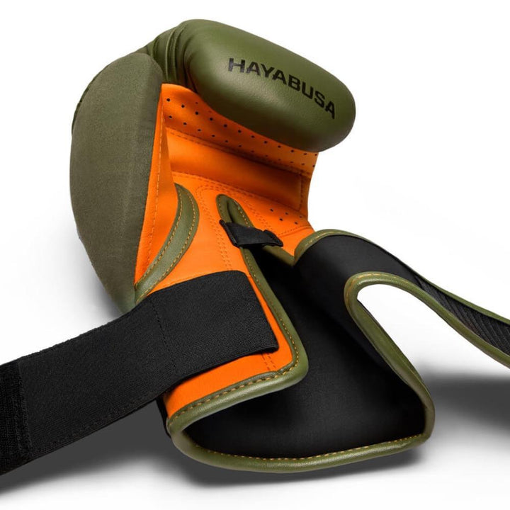 Hayabusa T3 Boxing Gloves - Green/Orange-FEUK