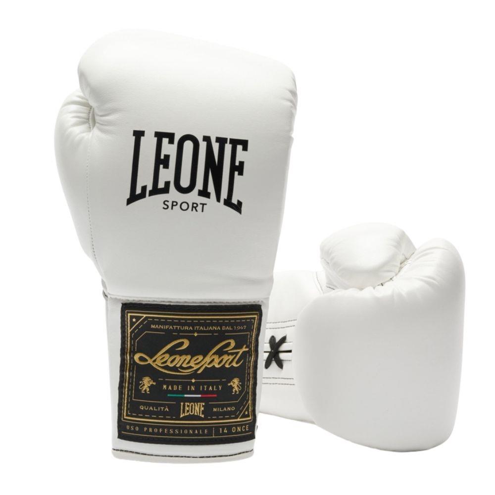 Leone Orlando Classico Lace Boxing Gloves - White-Leone 1947