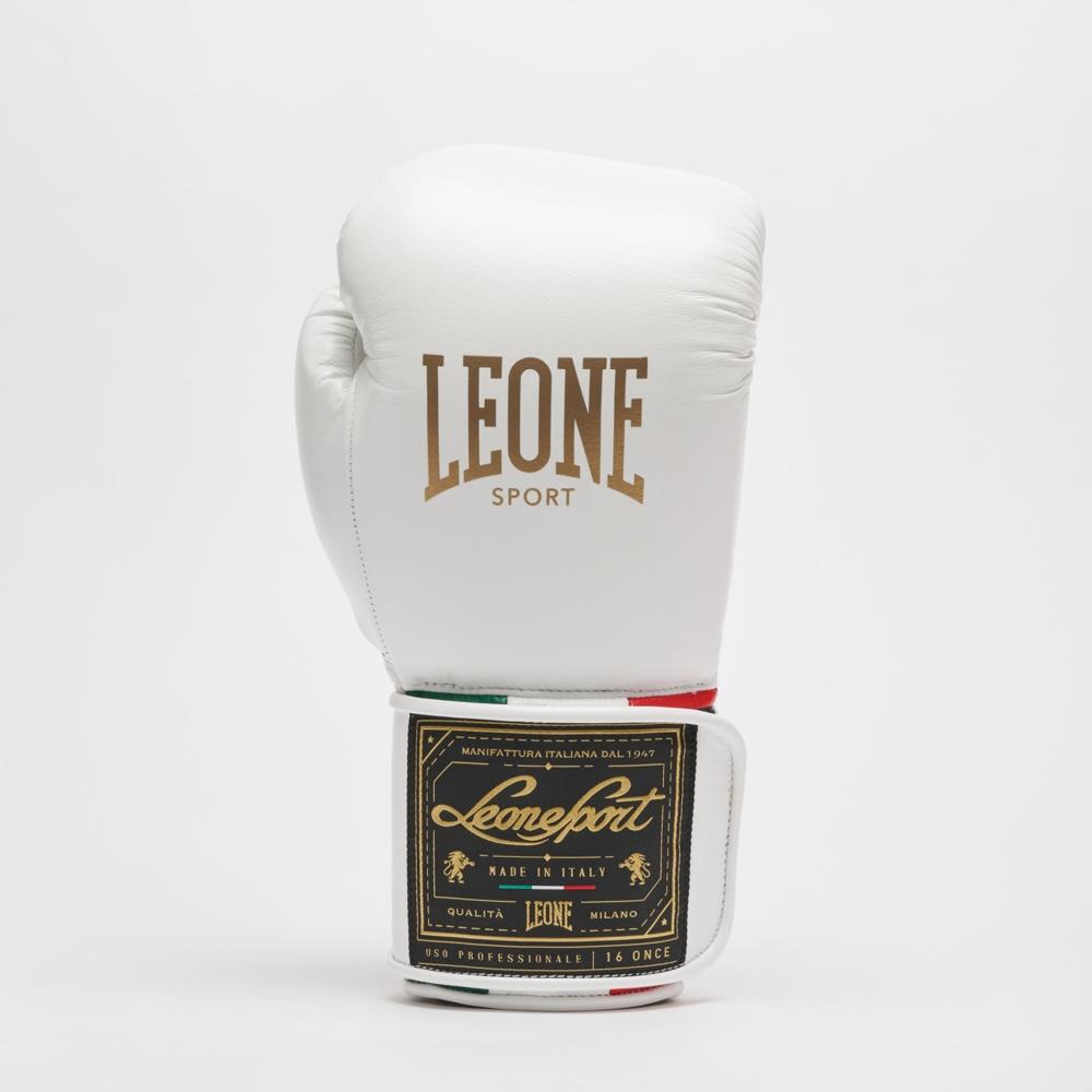 Leone Orlando Classico Tricolore Boxing Gloves - White-Leone 1947