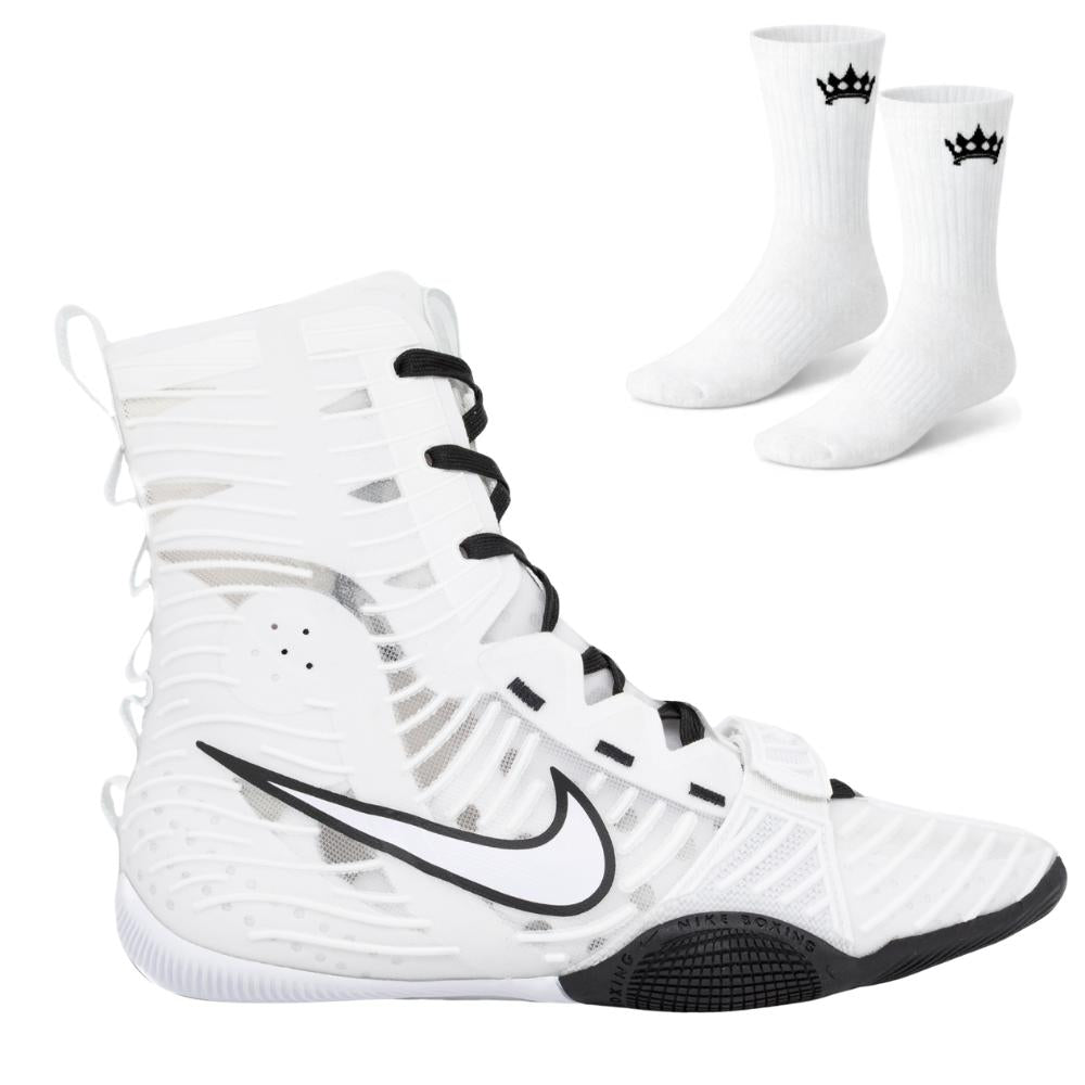 Nike Hyper KO 3 Boxing Boots – White/Black | Fight Equipment UK