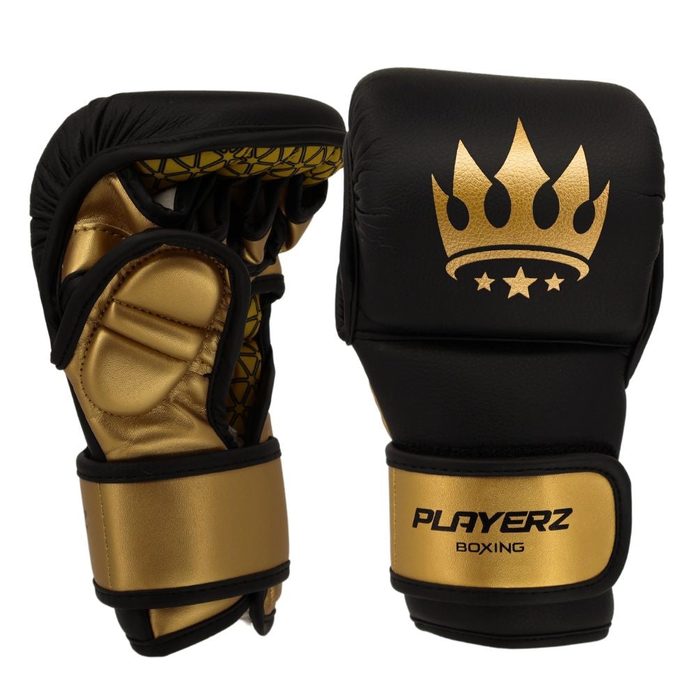 Playerz Power MMA Sparring Gloves Black/Gold - Main Image