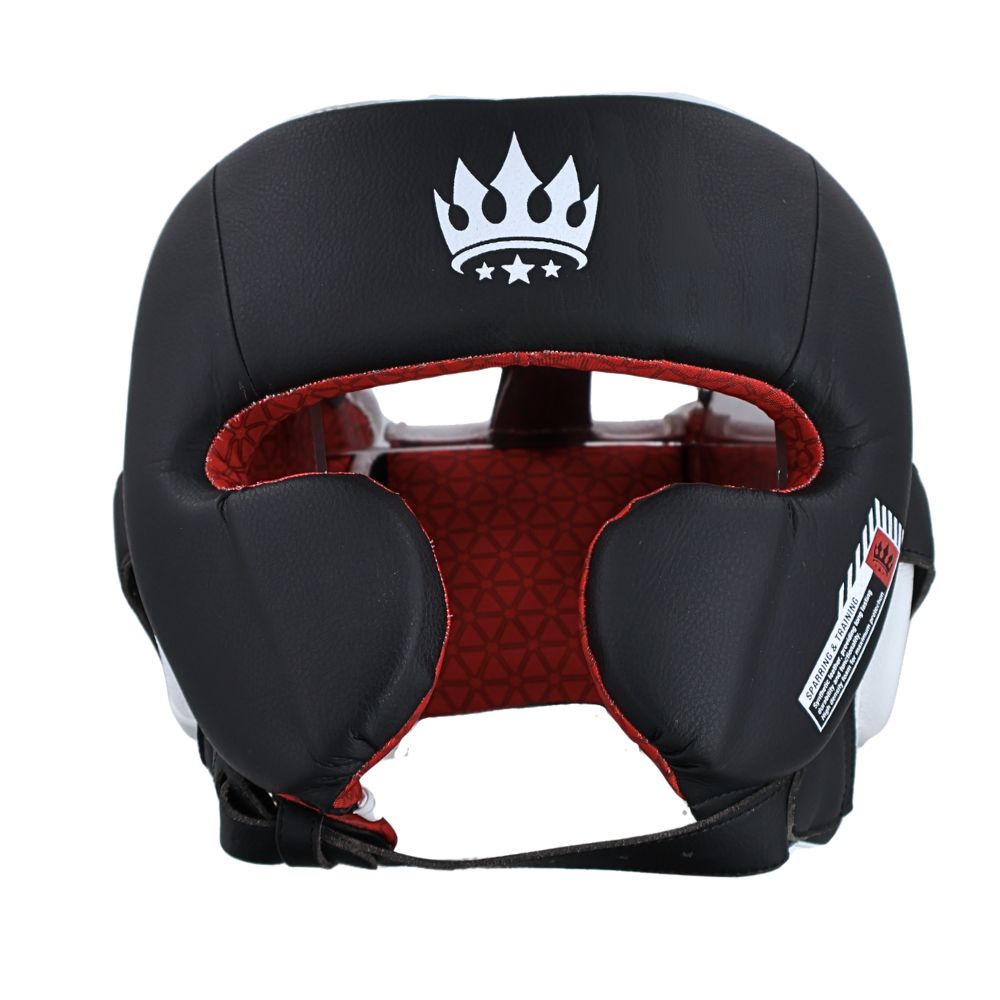 Playerz SparTech Pro Boxing Head Guard Black/White Fight