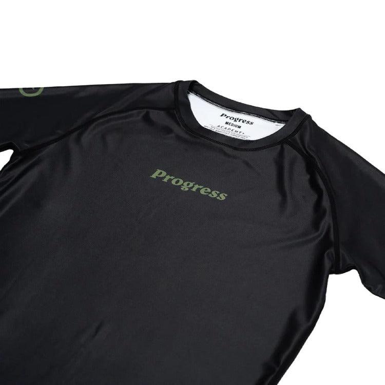 Progress Academy Hybrid BJJ Rash Guard - Black