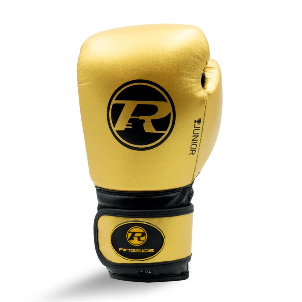 Ringside Junior PU Boxing Gloves Gold Fight Equipment UK