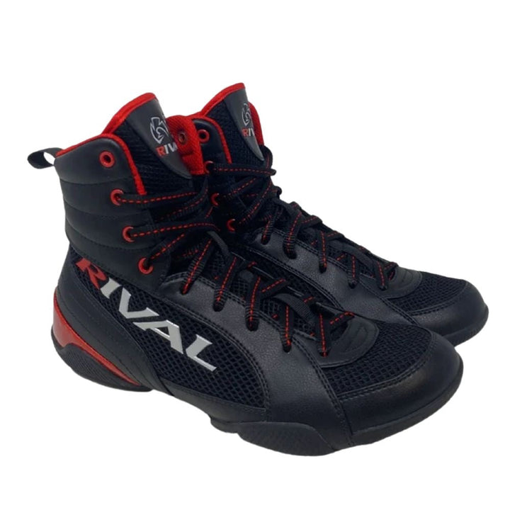 Rival Guerrero Deluxe Boxing Boots - Black/Red-Rival Boxing