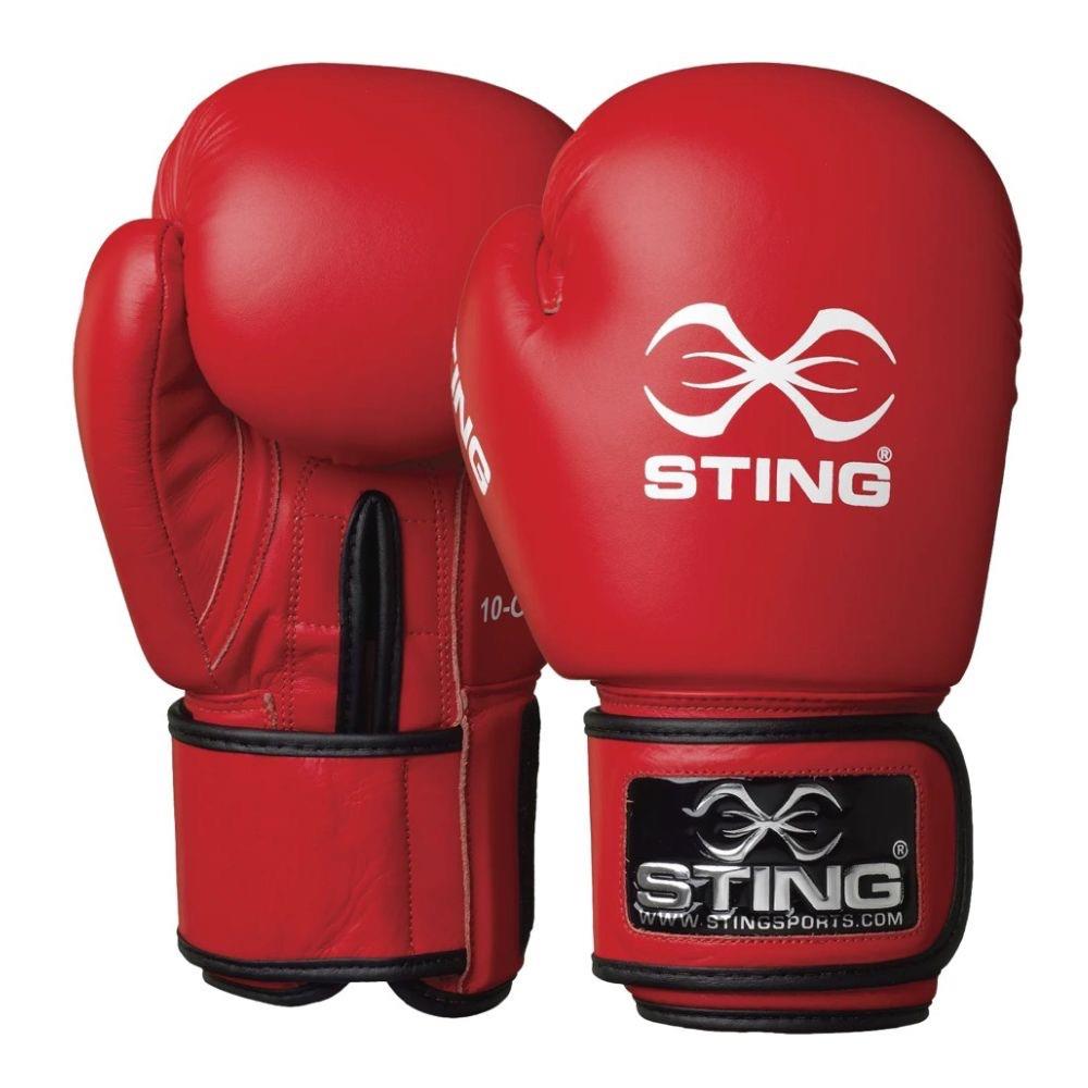 Sting IBA Approved Boxing Gloves - Red-Sting