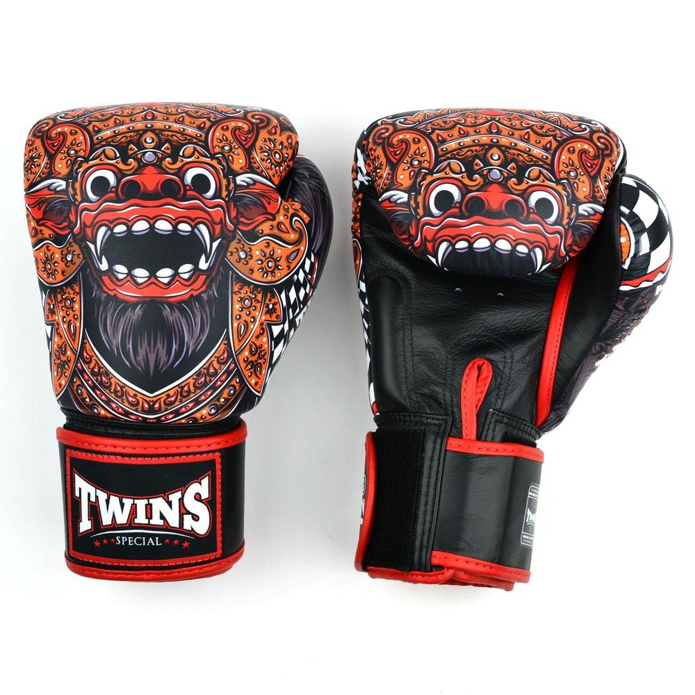 Twins Barong Boxing Gloves Black/Red Fight Equipment UK