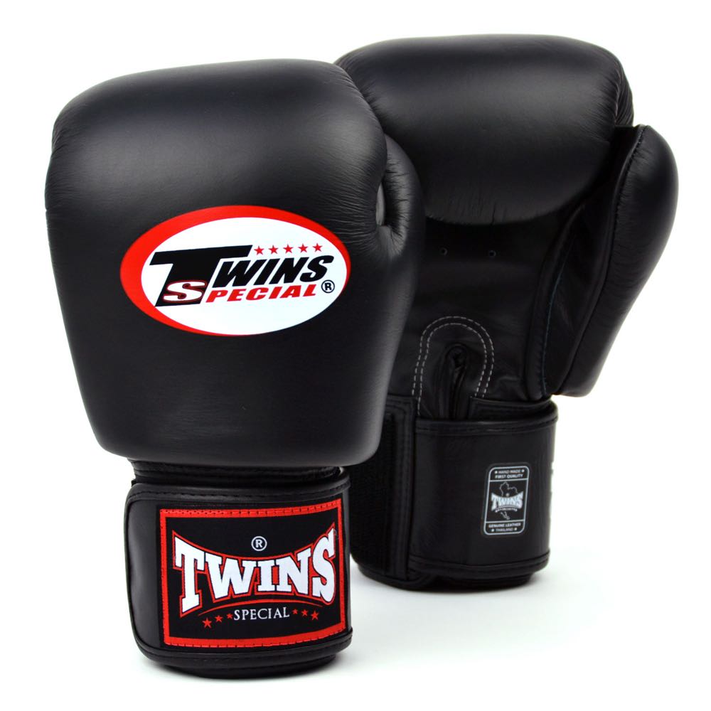 Twins Boxing Gloves - Black | Fight Equipment UK