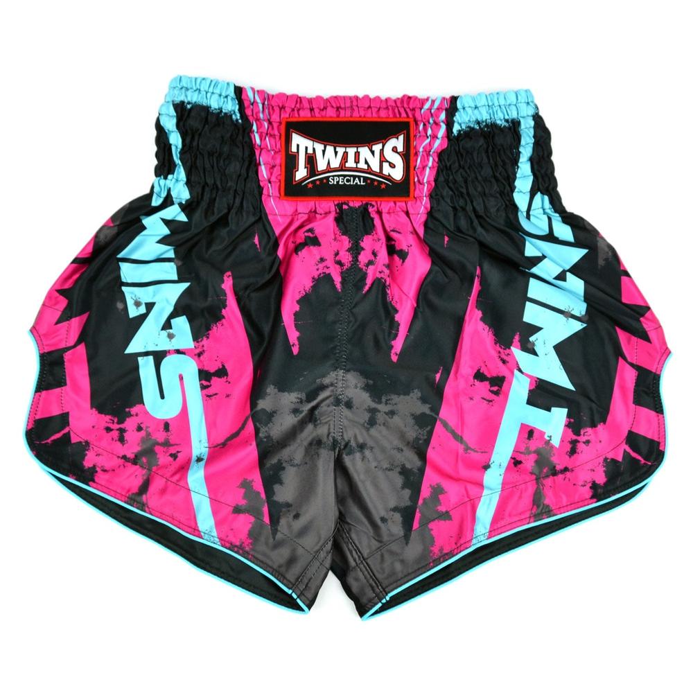 TWINS ツインズ　ボクシングショートパンツ ピンク Twins Candy Muay Thai Shorts - Black/Pink | Fight Equipment UK