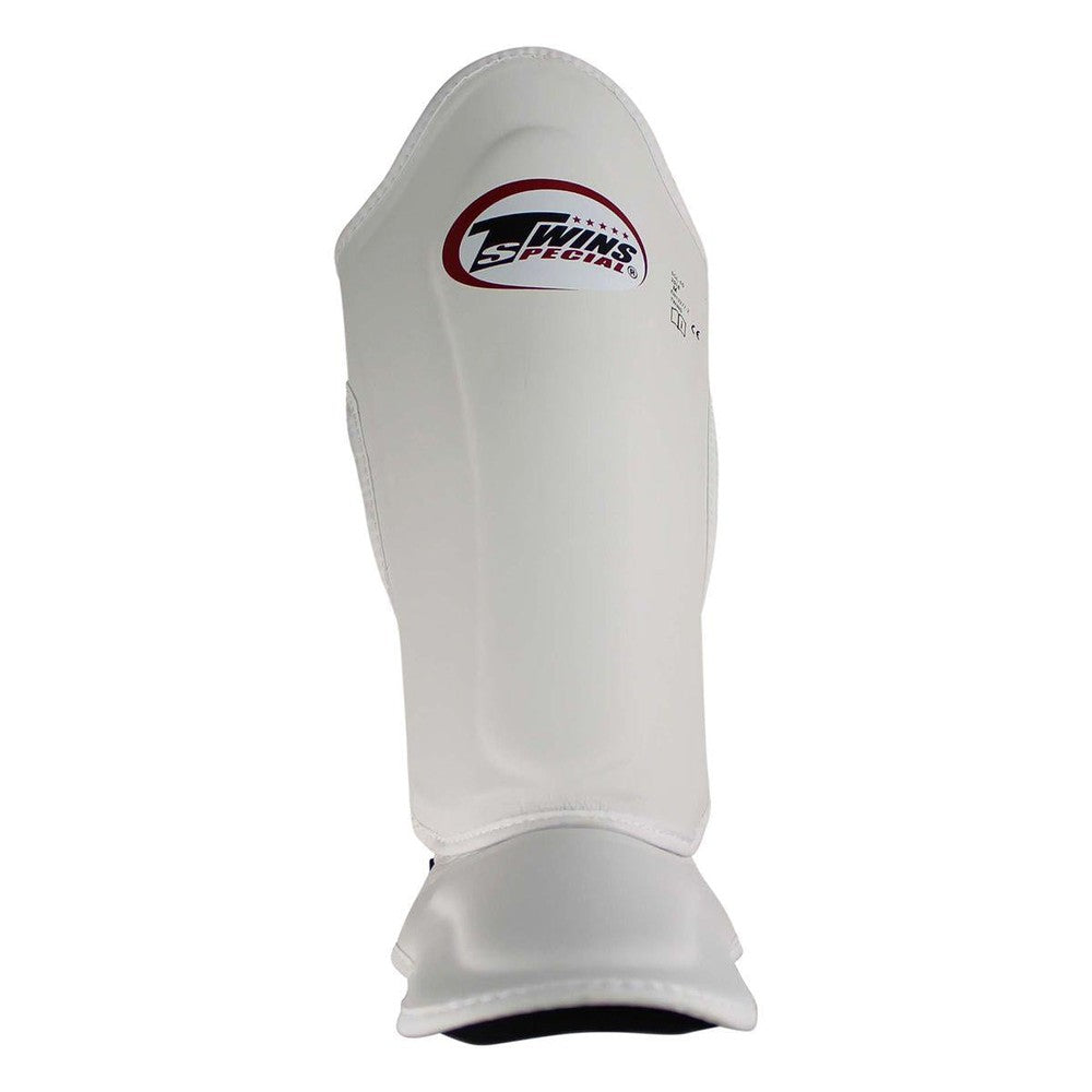 Twins Double Padded Shin Guards - White-FEUK