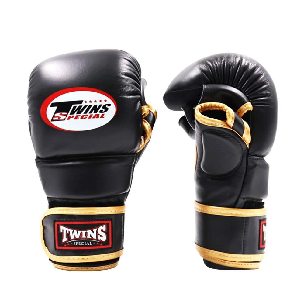 Twins GGL14 MMA Sparring Gloves Black-Gold | Fight Equipment UK