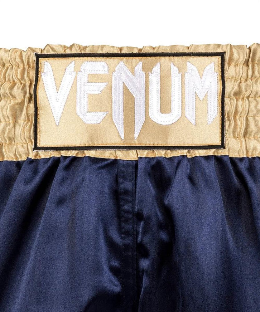 Venum Classic Muay Thai Shorts - Navy Blue/Gold-Venum