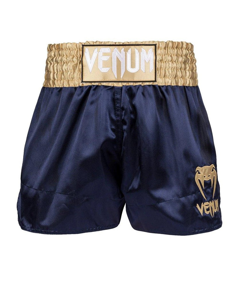 Venum Classic Muay Thai Shorts - Navy Blue/Gold-Venum