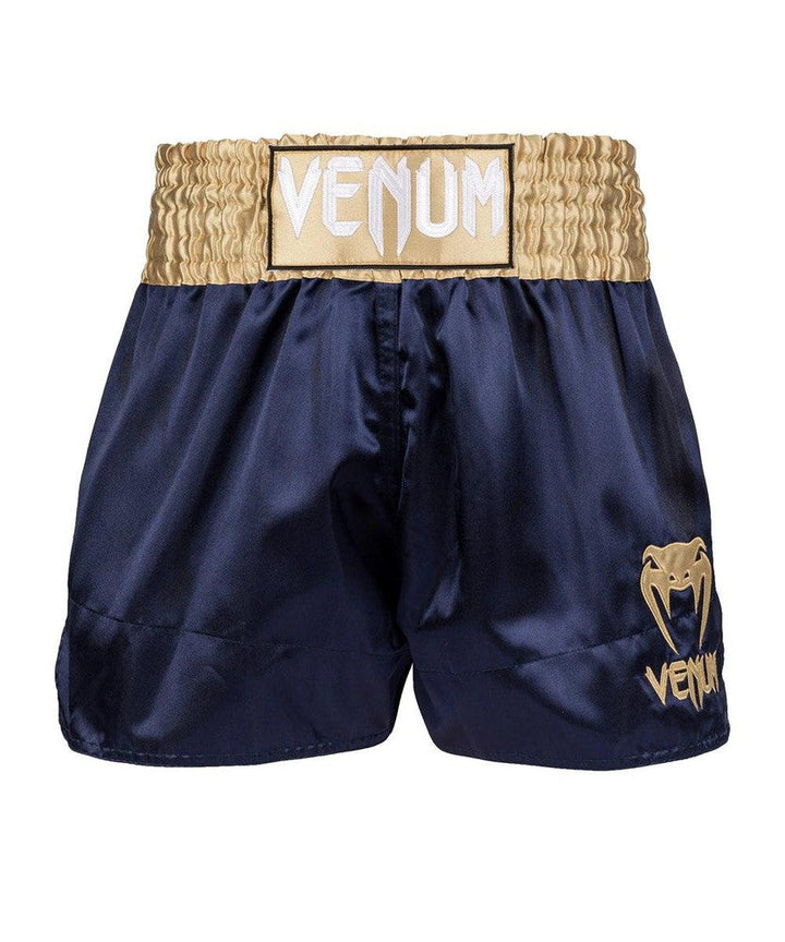 Venum Classic Muay Thai Shorts - Navy Blue/Gold-Venum