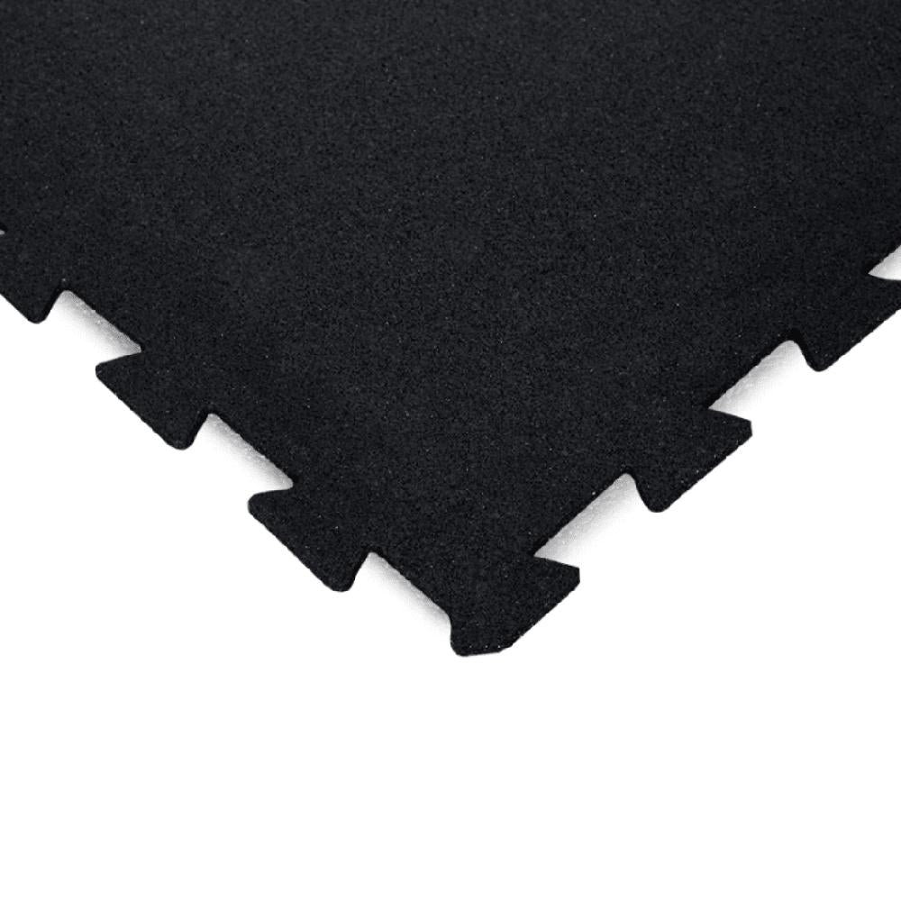 10mm Black Interlocking Floor Jigsaw Mats-Sprung Gym Flooring