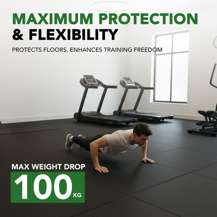 11mm PRO Heavy-Duty Gym Rubber Mats-Sprung Gym Flooring