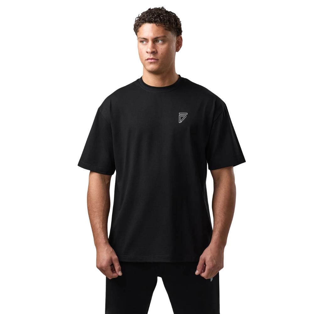 Gym King Fight Division Outline Tee - Black