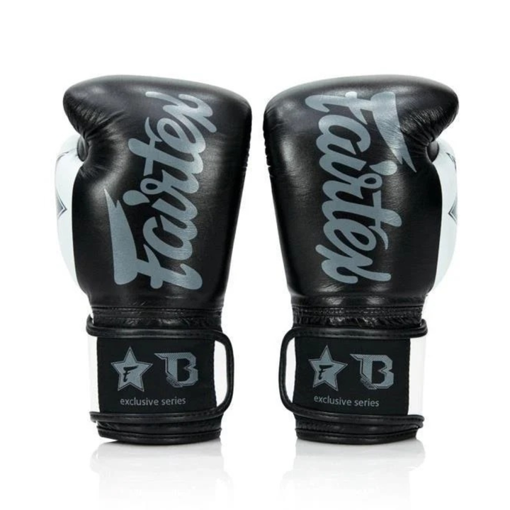 Fairtex X Booster Muay Thai Boxing Gloves - Black/White
