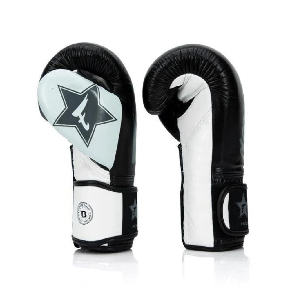 Fairtex X Booster Muay Thai Boxing Gloves - Black/White