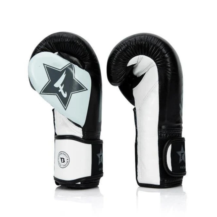 Fairtex X Booster Muay Thai Boxing Gloves - Black/White