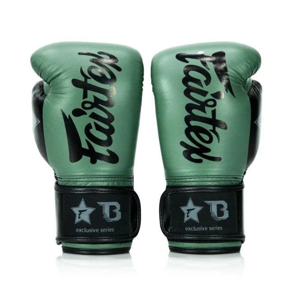 Fairtex X Booster Muay Thai Boxing Gloves - Green/Black