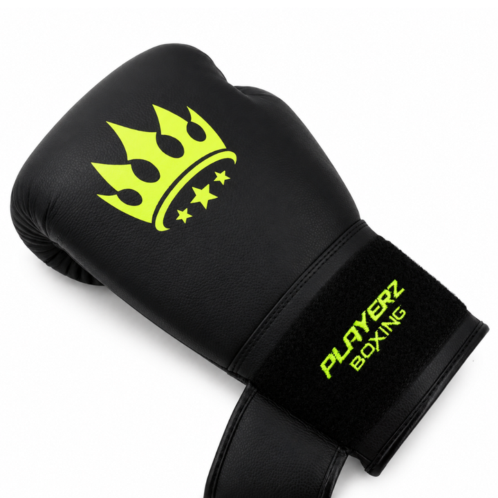 Playerz SparTech Boxing Gloves - Black/Neon