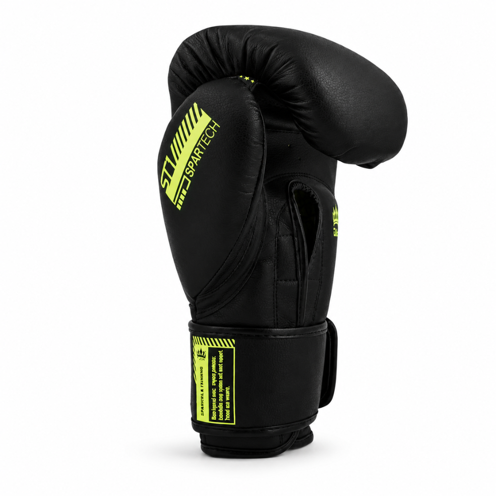 Playerz SparTech Boxing Gloves - Black/Neon