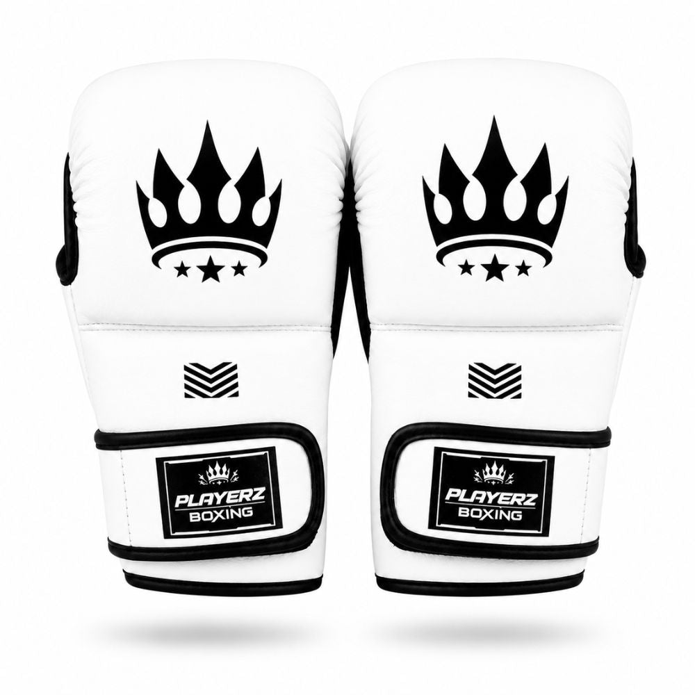 Playerz SparTech MMA Sparring Gloves - White/Black