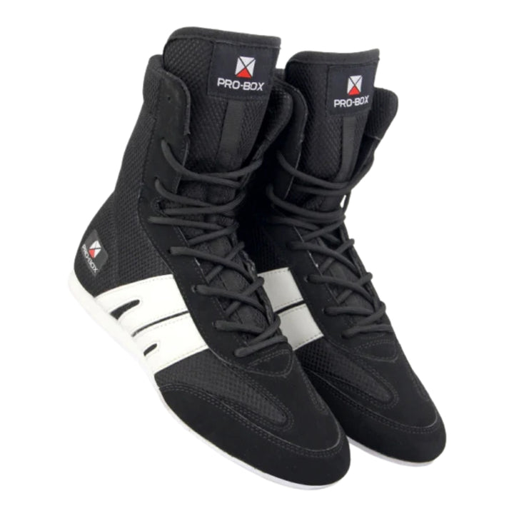 Pro Box Classic Boxing Boot - Black/White-Pro Box