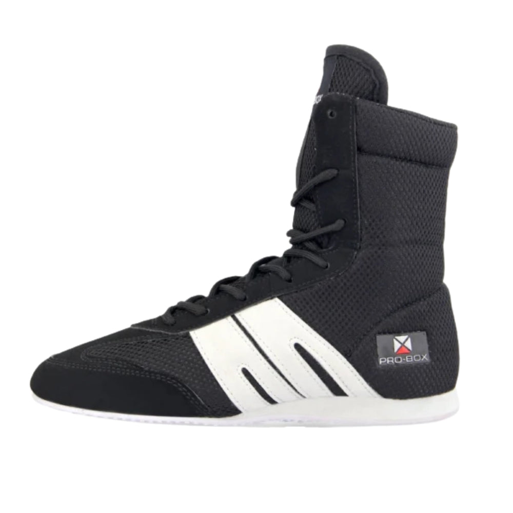 Pro Box Classic Boxing Boot - Black/White-Pro Box