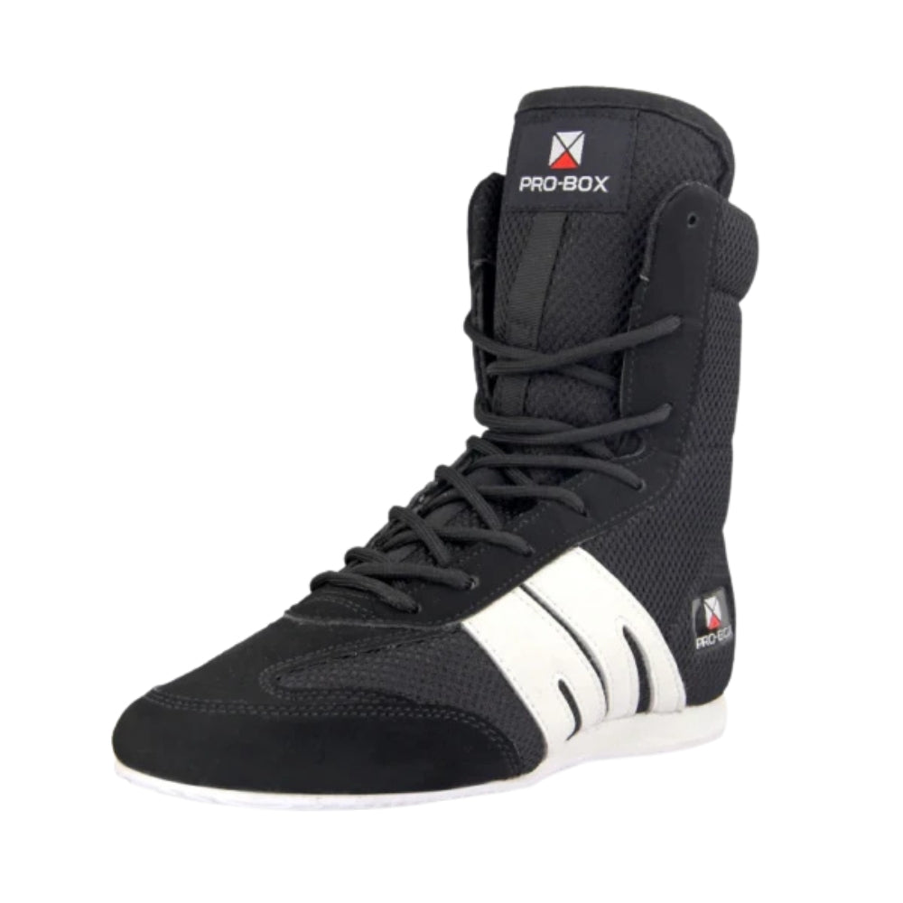 Pro Box Classic Boxing Boot - Black/White-Pro Box