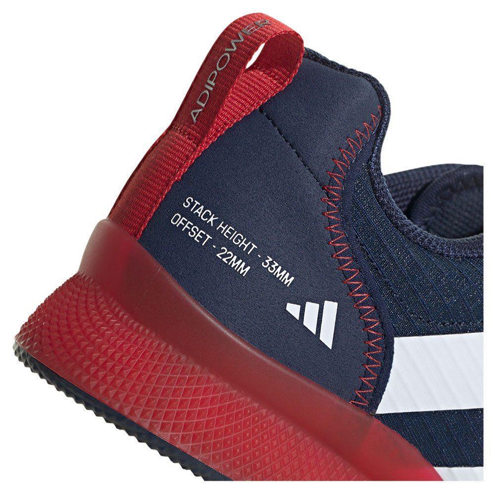 Adidas Adipower 3 Weightlifting Boots Navy Red Fight Equipment UK FEUK