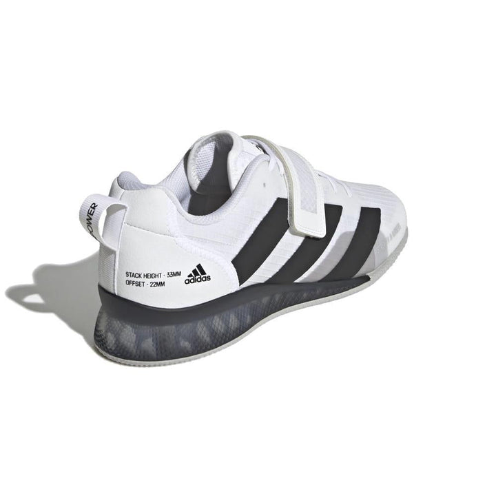Adidas Adipower 3 Weightlifting Boots - White/Grey-FEUK