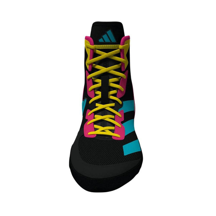 Adidas Adizero Wrestling Boots - Black/Pink/Cyan-Adidas