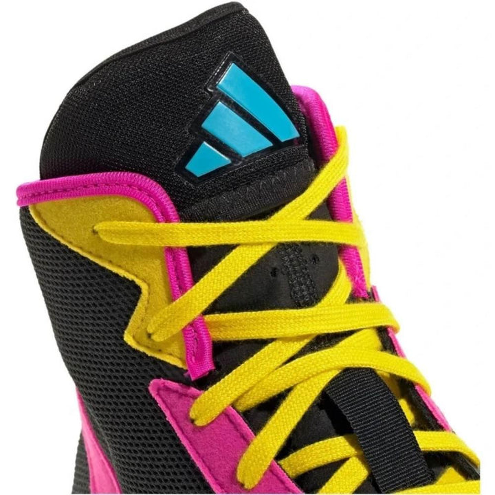 Adidas Adizero Wrestling Boots - Black/Pink/Cyan-Adidas
