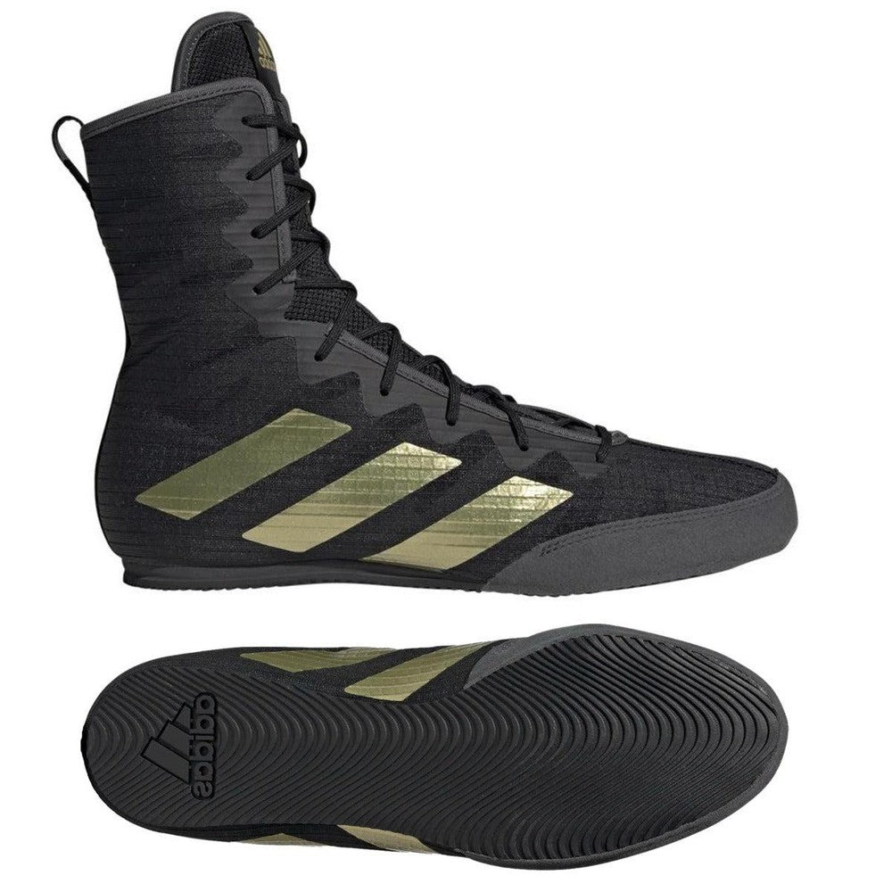 Adidas Box Hog 4 Boxing Boots - Black/Gold