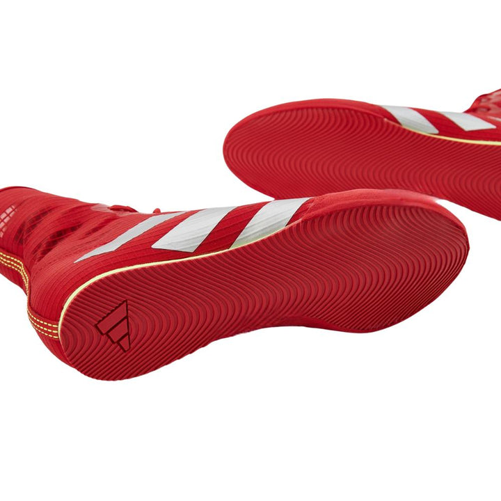 Adidas Box Hog 4 Boxing Boots - Red-Adidas
